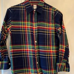 Gap kids button down long sleeve cotton fleece shirt.